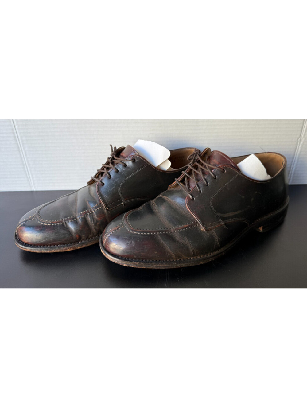 VTG Mens Sz 9 D Johnston & Murphy Dress Shoes Optima Brown Lace Up Leather